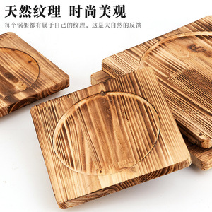 Base de madera octogonal antideslizante con aislamiento térmico para Bibimbap, Teppanyaki, olla de barro, arroz y parrilla de madera. - Product Image 4