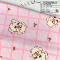 Fournisseur de Shaoxing – Tissu tricoté extensible à carreaux 96,5 % polyester 3,5 % élasthanne, infroissable, pour pyjamas, robes et vêtements pour femme
