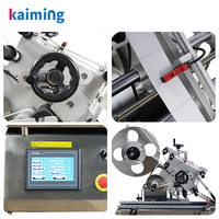 Machine d'étiquetage de bureau entièrement automatique KM-160 pour sachets plats, étiqueteuse pour emballages de cartes en papier avec PLC