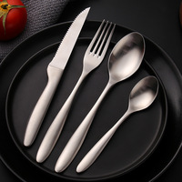 Ensemble de couverts occidentaux allemands en acier inoxydable 304-Couteau à steak dentelé sable fourchette cuillère pour hôtels restaurants et fêtes