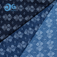 Kain Denim Jacquard Motif Kotak-kotak Diagonal Berhias Bunga Mikro, Pewarnaan Benang, Gaya Mewah, Unisex, Pakaian Fashion Wanita, Pabrik
