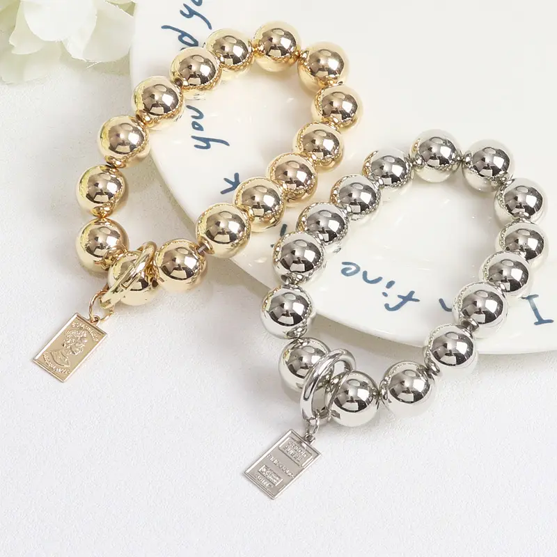 Vergulde Zilveren Prachtige Armband Mode Charme 4Mm Kralen Vrouwen Hete Verkoop Schattige Zilveren Sieraden Verjaardagscadeau