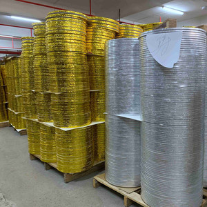 Đế Bánh Lượn Sóng Màu Trắng Bạc Vàng Kim Trống Bánh Giáng Sinh Tròn Dày 6Mm 12Mm Có Logo Tùy Chỉnh - Product Image 4