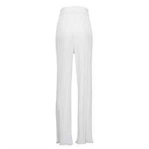 Offre Spéciale plus récent <span class=keywords><strong>été</strong></span> <span class=keywords><strong>2022</strong></span> mode décontracté blanc plissé pantalon col rond cravate sans manches T-Shirt femmes deux pièces costumes - Product Image 5