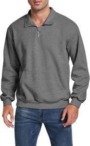 เสื้อมีฮู้ดสวมหัวแขนยาวสำหรับผู้ชาย, เสื้อมีซิปคอโปโลสีต่อกันพิมพ์ลายสำหรับฤดูใบไม้ร่วง - Product Image 6