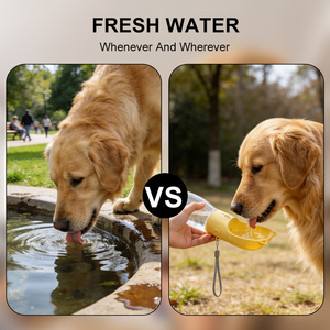 Portable Auto-Feeder Water Dispenser for Puppy and Cats Food Grade Plastic Bowl Leak-Proof and for Outdoor Traveling - Product Image 6