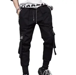 Men's Jogger Cargo Multi-Pocket Pants Techwear Hip Hop Harem Pants Streetwear Tactical Track Mid-Waist Drawstring Pants