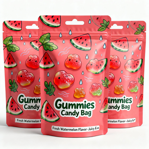 Bolsa de Gomitas de Piña Tropical con Impresión Personalizada de Fábrica, Bolsa Reutilizable con Cierre Hermético para Envasado de Snacks de Frutas - Product Image 2