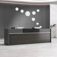 Meuble de Rangement de Réception Haut de Gamme pour Entreprise, Comptoir de Réception Moderne et Élégant pour Hôtel