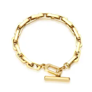 Edelstahl Bike Link Chain Armband für Männer Metall Armbänder für Valentinstag Weihnachts schmuck Geschenk