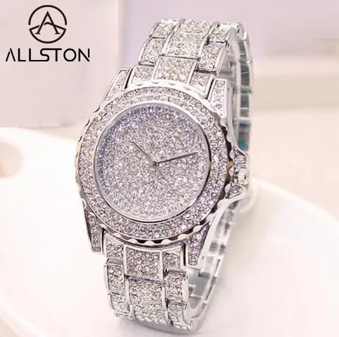 Women Dress Watch Fashion Crown Watch shine Diamond Stainless Steel Ladies Watch Femme