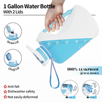 Bouteille d'eau de grande capacité 74 oz (2,2 l) avec marqueur de temps et large ouverture pour la salle de sport