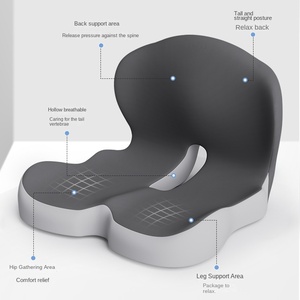 Memory Foam L-Shaped Seat Cushion Backrest Office <b>Chair</b> Cushion Lumbar Support Pain Relief Breathable Car Butt <b>Pad</b> - Product Image 2