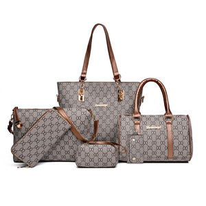 Nuevo Set de 6 Bolsos de PU Estampados para Madre e Hija, Modernos, con Correa de Cadena, para Llevar al Hombro o Cruzado, a la Moda - Product Image 4