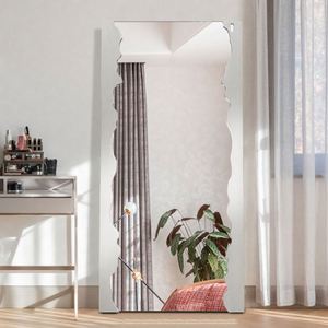 Tendencia decoración del hogar artístico Simple vidrio de longitud completa colgante de pared espejo de piso tienda de ropa de lujo pared dormitorio sala de estar - Product Image 6