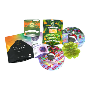 Sacs refermables imprimés personnalisés en mylar exotique holographique anti-odeur avec logo 1g 3.5g 7g 14g 28g 1oz - Product Image 5