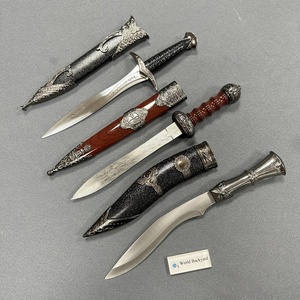 Espada <span class=keywords><strong>de</strong></span> Fantasía Hecha a Mano para Cosplay <span class=keywords><strong>de</strong></span> Anime, Cuchillo <span class=keywords><strong>de</strong></span> Manganas Medieval con Borde Opaco para Atrezzo <span class=keywords><strong>de</strong></span> Película, Espada Coleccionable con Funda - Product Image 5