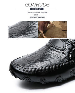 Scarpe eleganti da uomo in vera pelle modello <span class=keywords><strong>coccodrillo</strong></span> taglia 38-47 resistente mocassino in vera pelle soletta formale mocassini da guida - Product Image 5