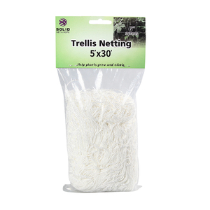 White 5ftx30ft nylon / polyester trellis netting Good quality vegetable climbing net trellis net for garden use