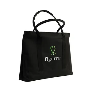 300D polyester shopping bag with zipper closure