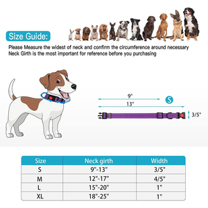 कारखाने थोक समायोज्य कुत्ते कॉलर पट्टा सेट प्रतिबिंबित नायलॉन छोटे मध्यम और बड़े पालतू जानवरों के लिए सुरक्षा लॉक बकल - Product Image 5