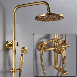 Ensemble de <span class=keywords><strong>douche</strong></span> thermostatique moderne en laiton, mitigeur mural rétro à poignée unique, finition polie, pour salle de bain domestique, avec valve en céramique - Product Image 5