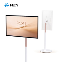 Televisor Inteligente Portátil Giratorio de 32 Pulgadas, Android 12, Cámara Magnética, Pantalla LED Full HD de 60 Hz, Ruedas, Uso Doméstico y Publicitario