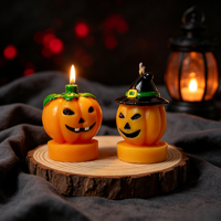 Großhandel Handgefertigte Umweltfreundliche Paraffin-Kürbisförmige Kerzen CE-Zertifiziert für Heimdekoration Geburtstage Halloween