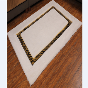 שטיחים עגולים רכים ופרוותיים בהתאמה אישית מסיבי פרווה דמוי ארנבת לסלון - Product Image 2