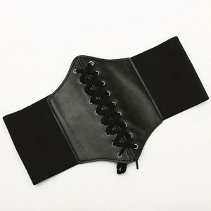Fashion <b>Corset</b> Wide <b>Belts</b> Faux Leather Slimming Body Shaping Girdle <b>Belt</b> for Women Elastic Tight High Waist for Daily Wear - Product Image 1