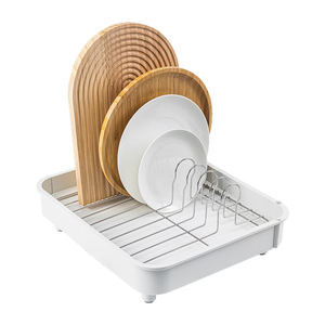 Escurridor de Cocina de Doble Capa, Escurridor de Platos de Acero Inoxidable con Bandeja, Estante de Almacenamiento con Forma Cuadrada - Product Image 3