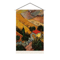 Tapestry Lukisan Minyak Lanskap Dekorasi Dinding Artistik Kain Latar Belakang untuk Ruang Tamu Pintu Masuk Penutup Premium Lukisan Gantung