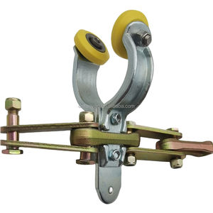 צינור מתכת צינור רכבת טרולי מתכת עם רולר פלסטיק עבור קו מסוע - Product Image 2