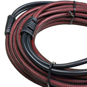 สายสัญญาณเสียงรถยนต์ RCA แบบถักความหนาแน่นสูง ชายต่อชาย 2RCA ถึง 2RCA สายสัญญาณเสียงแบบโปร่งใส - Product Image 3