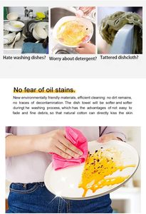 Dishcloths <b>Kitchen</b> Use Reusable Cleaning Cloths Cellulose Sponge Cloth Set - Product Image 5