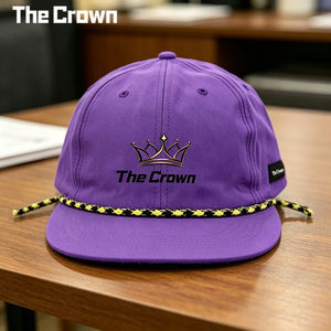 Casquette plate structurée à 6 panneaux avec logo personnalisé, en nylon violet, avec patch tissé brodé, vente en gros, fabricant - Product Image 1
