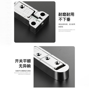 Charnière invisible Kaishengxi en alliage de zinc, pivot supérieur et inférieur pour portes en bois, charnière dissimulée avec rotation réglable - Product Image 4