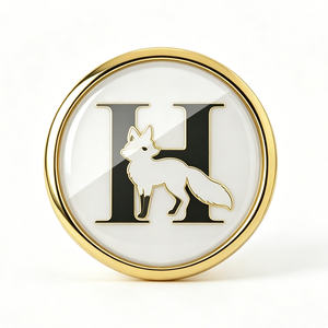 Pin de Solapa Redondo de Metal Personalizado, Insignia Esmaltada con Letras y Animales, Pin Dorado para Ropa, Regalo, Souvenir - Product Image 3
