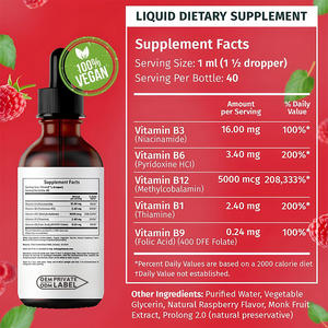 Gouttes liquides complexes de vitamine <span class=keywords><strong>B</strong></span> OEM suppléments vitamine B12 avec supplément nutritionnel oral en vitamine B6 - Product Image 3