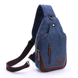 Sac à bandoulière pour homme, nouvelle mode, fabricant professionnel, sac de poitrine en toile lavée de haute qualité - Product Image 1