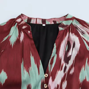 Vendita calda <span class=keywords><strong>abbigliamento</strong></span> femminile nuova moda con abito da cintura retrò manica lunga alla moda Casual abito femminile - Product Image 3