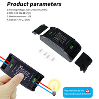 Module de commutation intelligent WiFi SIXWGH 10A, interrupteur intelligent basique, disjoncteur DIY, contrôle par application, interrupteur intelligent pour la maison, compatible avec Alexa