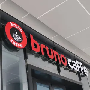 Illuminazione frontale a Led personalizzata Coffee Shop Logo Sign 3D Letreros Luminosos Front Lit Sign Outdoor Store Sign