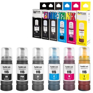 Tintas de recarga a base de agua para impresora Epson <span class=keywords><strong>EcoTank</strong></span> L8160 <span class=keywords><strong>L8180</strong></span>, Color prémium, 115 - Product Image 1