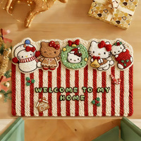 Tapis de bain en peluche antidérapant et absorbant, motif animaux de Noël, écologique, antibactérien, anti-fatigue, pour la décoration intérieure - Vente en gros