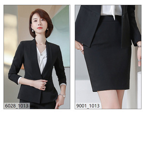 Completo da <span class=keywords><strong>Donna</strong></span> di Alta Qualità, Monopetto, Vestibilità Regolare, Elegante, Slim Fit, per Ufficio, Azzurro - Product Image 6