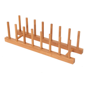 Wooden Draining <b>Rack</b> 12 Slots Quick Dry Kitchen Tableware Storage <b>Rack</b> - Product Image 1