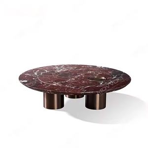 <span class=keywords><strong>Mobili</strong></span> in pietra moderna a basso profilo in marmo naturale superficie tavolino girevole centro di stoccaggio creativo rosa di colore per soggiorno - Product Image 1