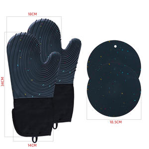 Maniques en silicone résistantes à la chaleur avec des coussinets chauds pour la cuisine, la pâtisserie et la cuisson - Product Image 5