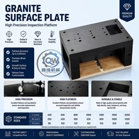 Plateforme d'inspection du granit, table de mesure du marbre avec supports, personnalisation possible, base en granit, haute précision
